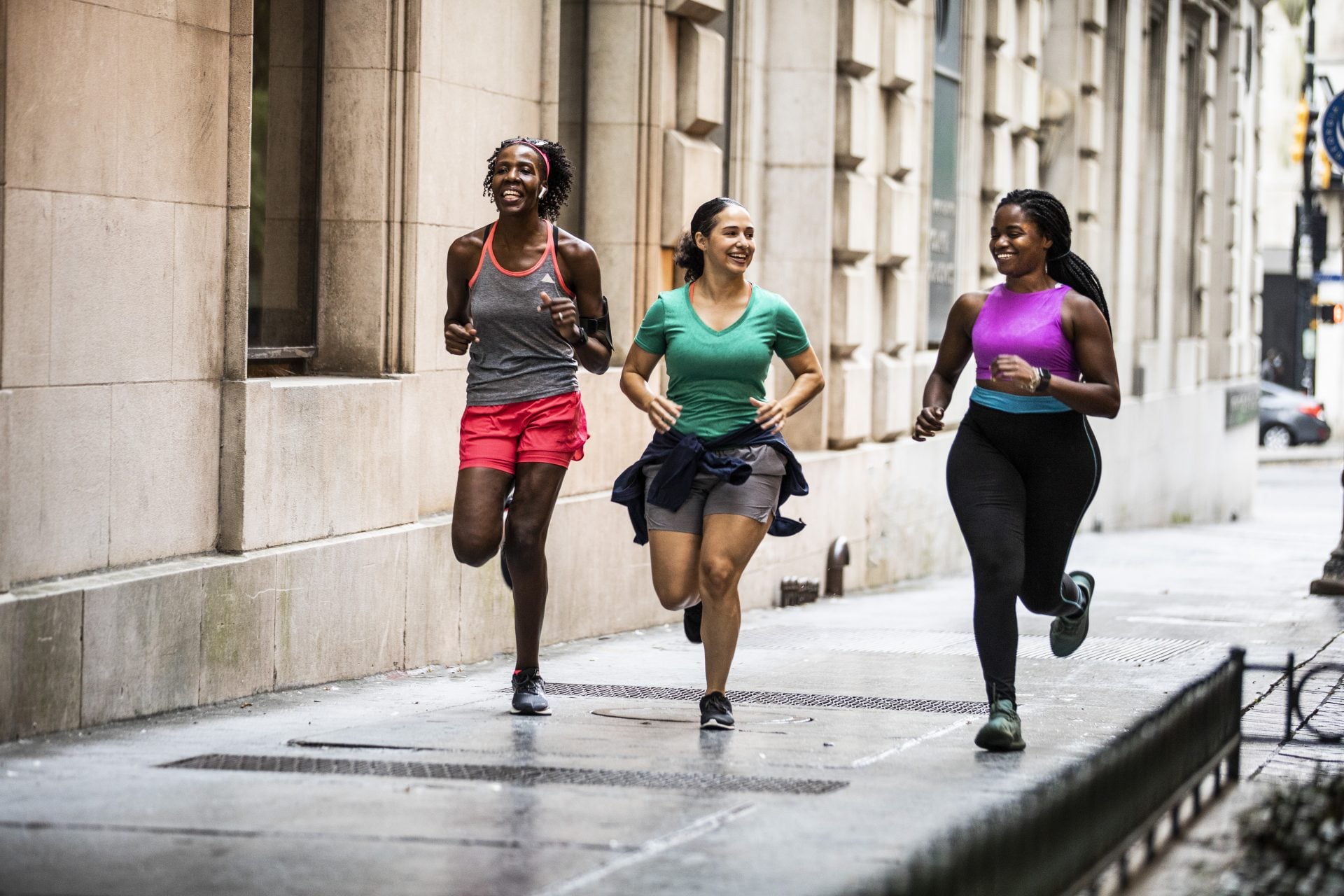 Running club group run in the UK